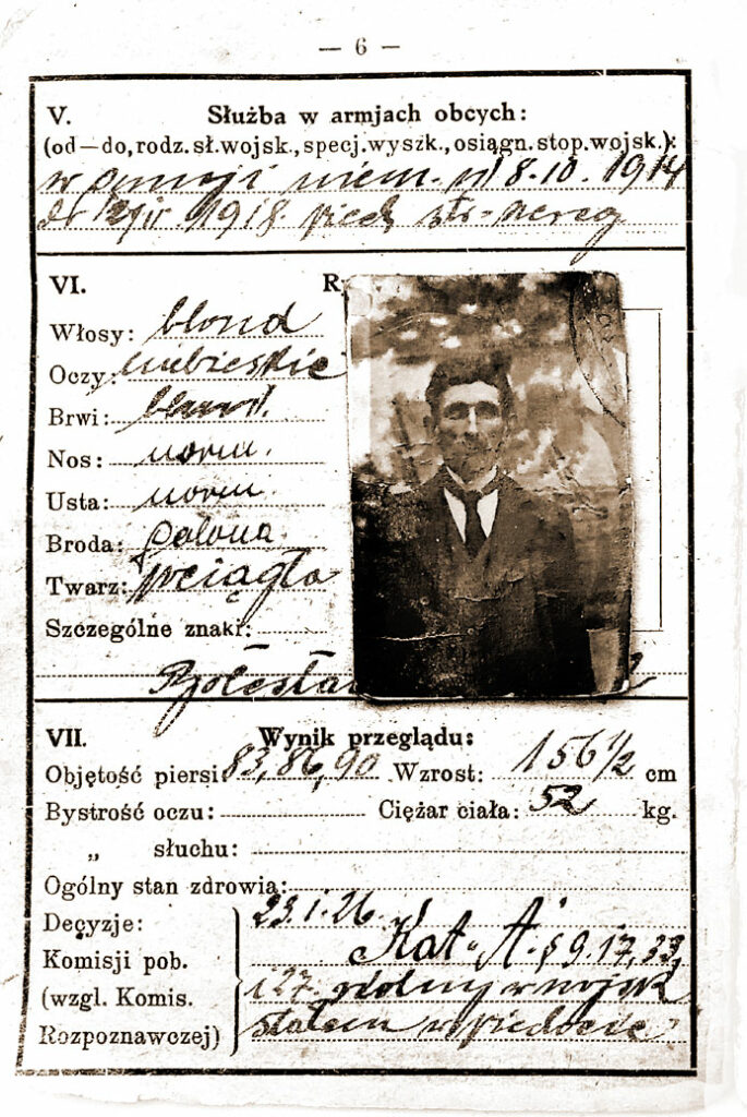 Bolesław Mencel (dokument udostępnił Remigiusz Maćkowiak)