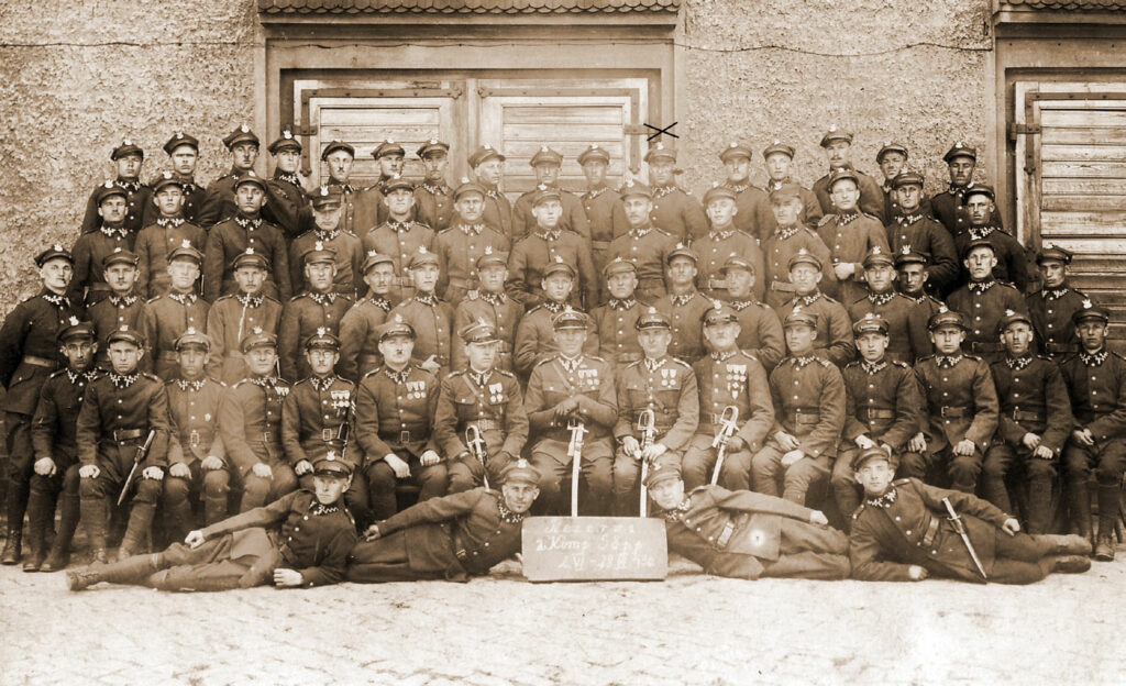 Feliks Walkowiak na ćwiczeniach wojskowych - 58 Pułk Piechoty, 1930 r.