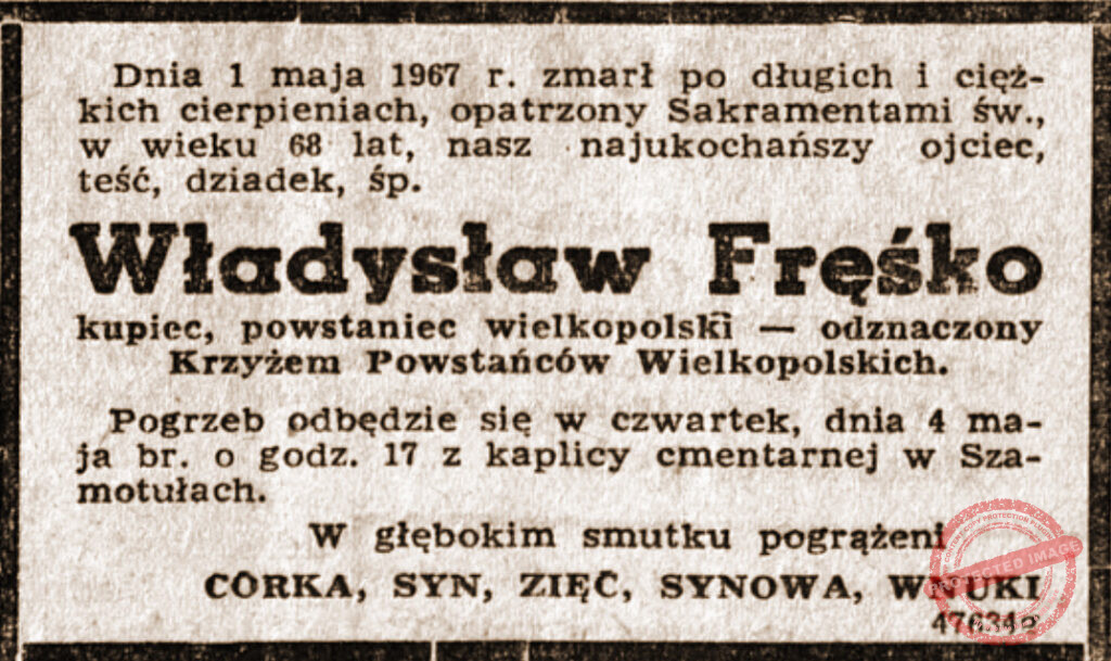 Władysław Fręśko - Głos Wielkopolski z 4.05.1967 r.