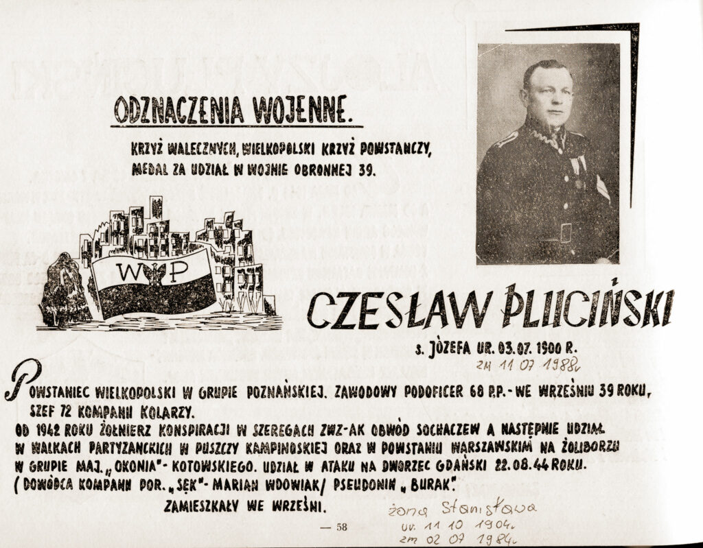 Czesław Pluciński
(dokument udostępnił Remigiusz Maćkowiak)
