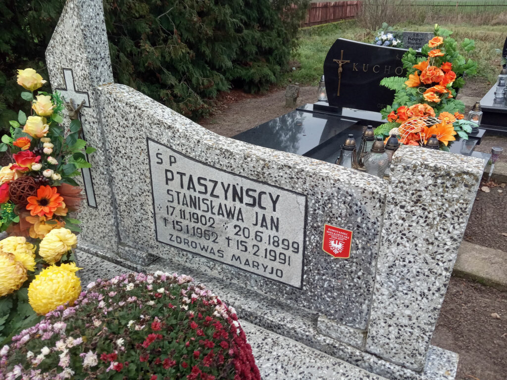 Jan Ptaszyński - cmentarz parafialny w Bieganowie
(zdjęcie udostępnił Remigiusz Maćkowiak)