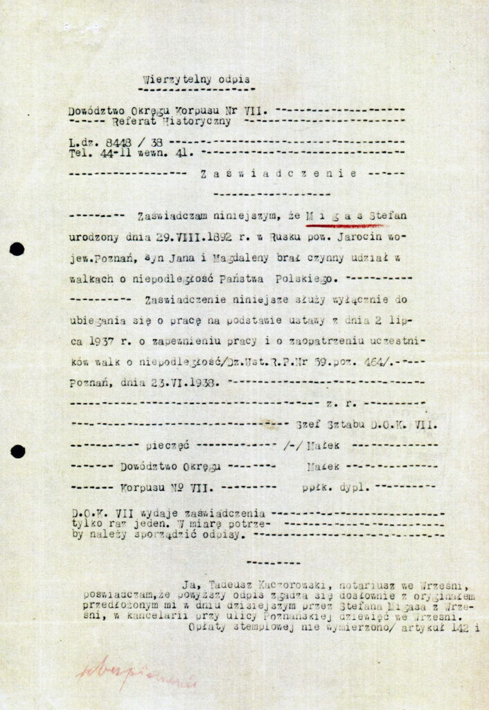 Stefan Migas
(dokument udostępnił Remigiusz Maćkowiak)