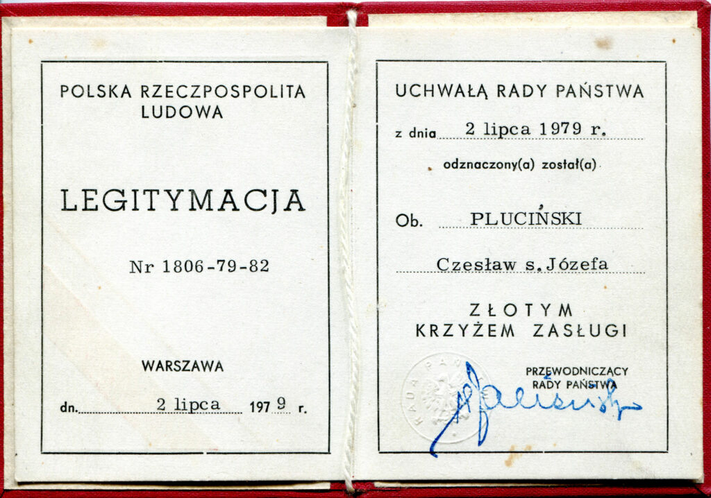 Czesław Pluciński
(dokument udostępnił Remigiusz Maćkowiak)