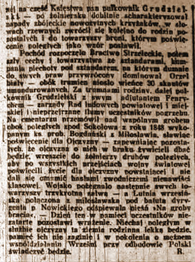 Kurier Poznański nr 5 z dnia 08.01.1919 - w artykule błędnie napisano Szczepan Korzeniewski, powinno być Szczepan Kostrzewski.