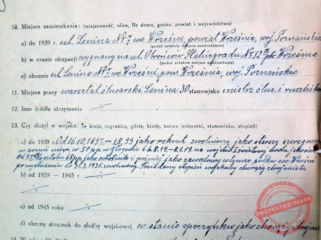 Franciszek Kromolicki (dokument udostępnił Jarosław Dominik Górski)