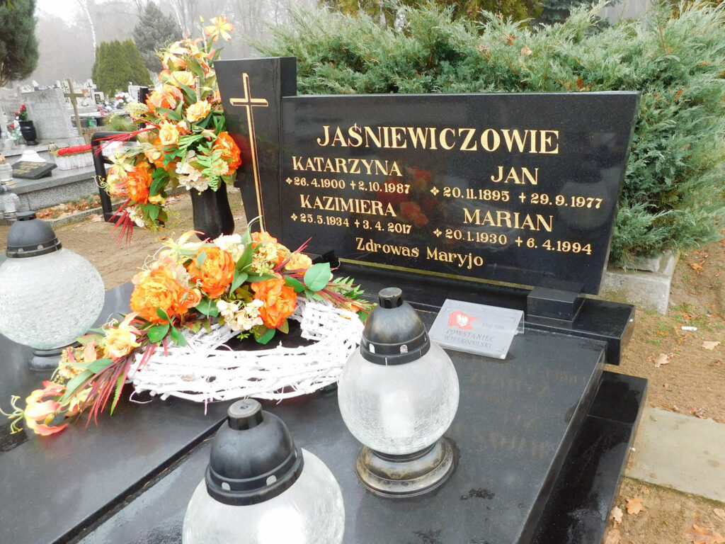 Jan Jaśniewicz - cmentarz komunalny we Wrześni
(zdjęcie udostępnił Remigiusz Maćkowiak)