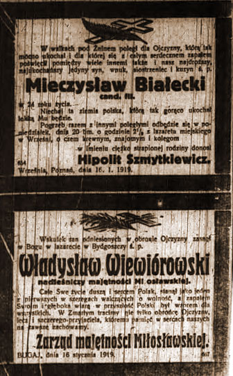 Mieczysław Białecki - Dziennik Poznański nr 14 z dnia 18.01.1919