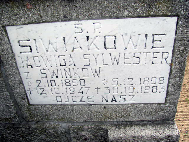 Sylwester Siwiak - cmentarz komunalny we Wrześni (stary pomnik)