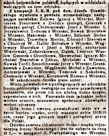 Tadeusz Jerzykiewicz - Orędownik Wrzesiński nr 85 z dnia 26.07.1930