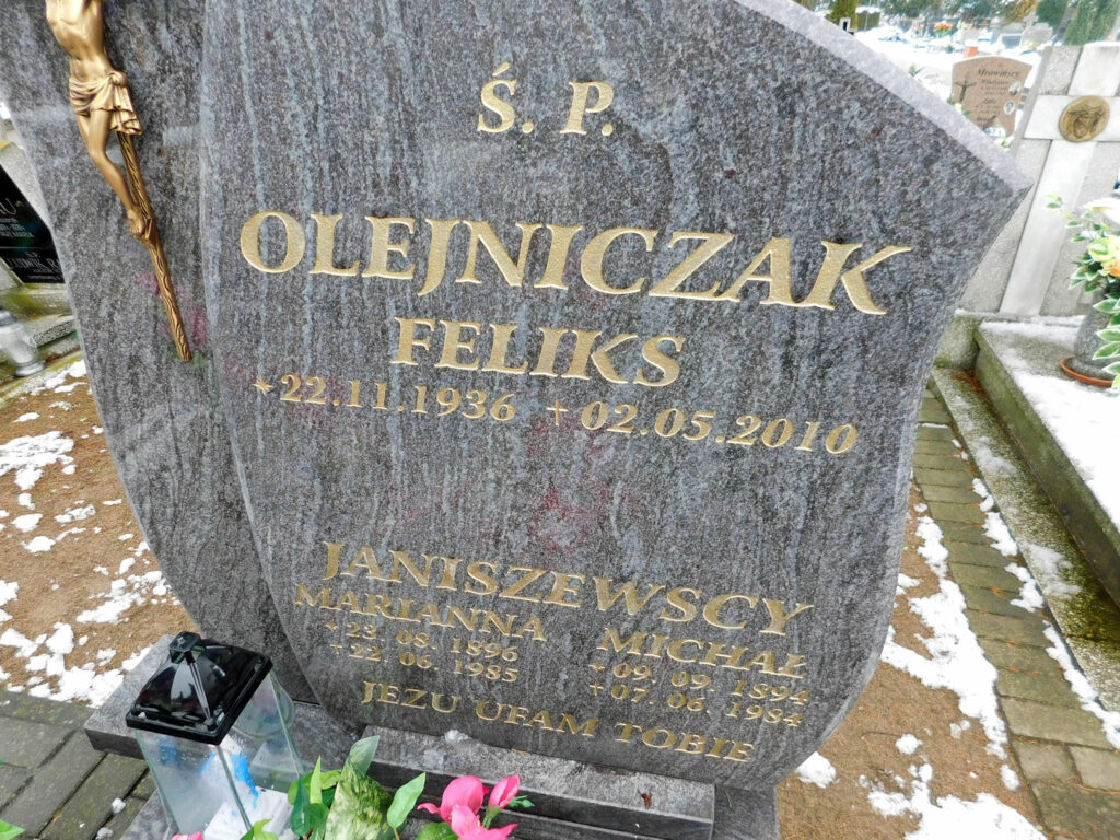 Michał Janiszewski - cmentarz komunalny we Wrześni
(zdjęcie udostępnił Remigiusz Maćkowiak)