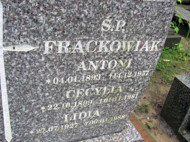 Antoni Frąckowiak - cmentarz witomiński w Gdyni