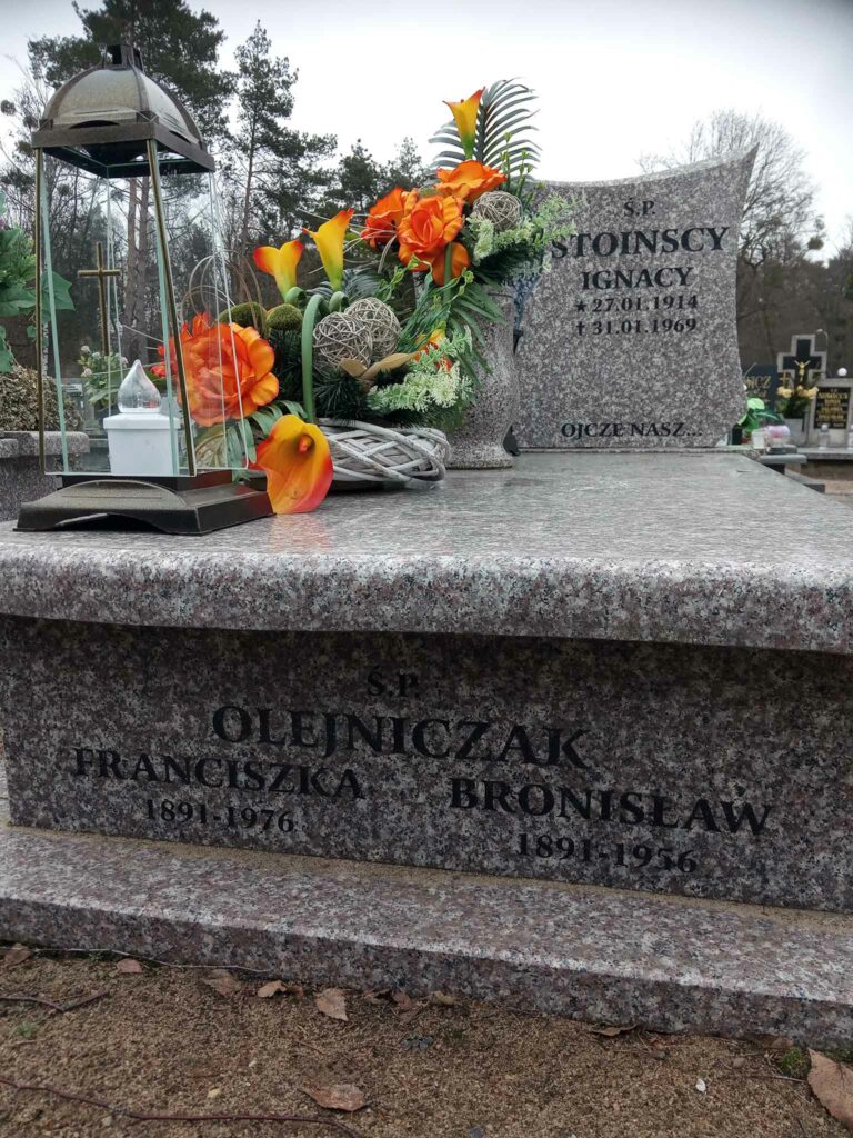 Bronisław Olejniczak - cmentarz parafialny we Wrześni - stan aktualny (zdjęcie udostępnił Remigiusz Maćkowiak)