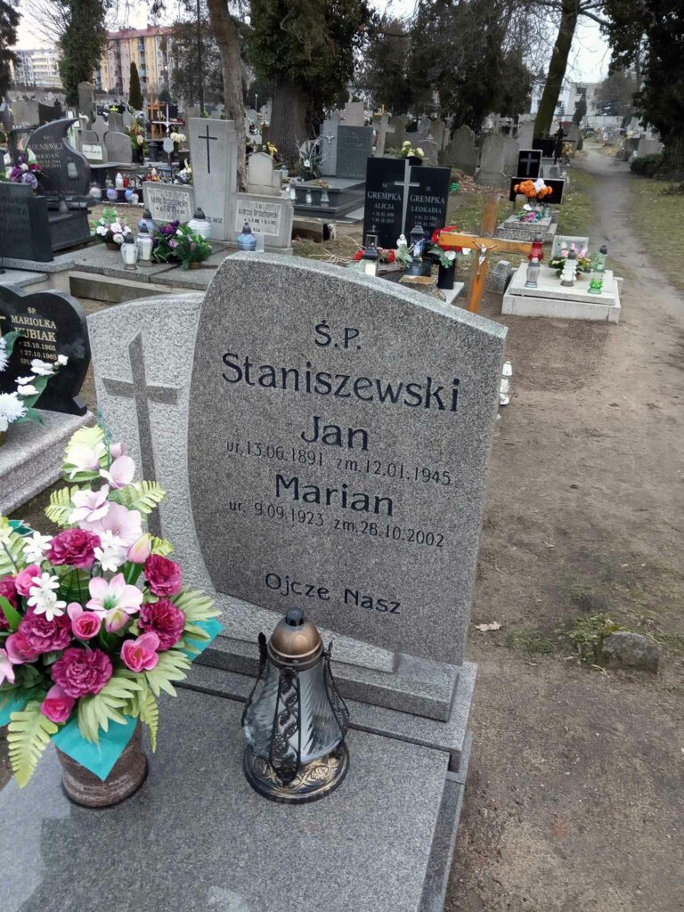 Jan Staniszewski - cmentarz parafialny we Wrześni (zdjęcie udostępnił Remigiusz Maćkowiak)