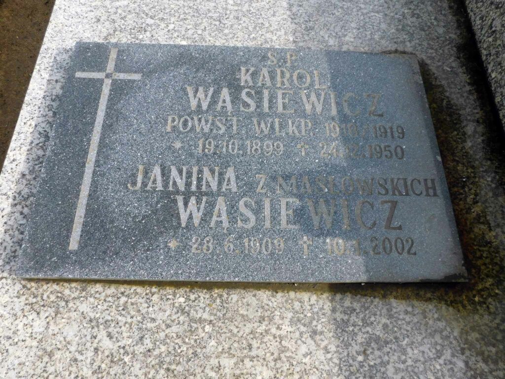 Karol Wąsiewicz - cmentarz w Miłosławiu (zdjęcie udostępnił Remigiusz Maćkowiak)