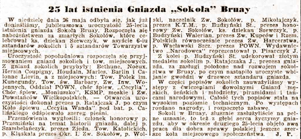 Walerian Budzyński -  Narodowiec nr 125 z 29.05.1946 roku
