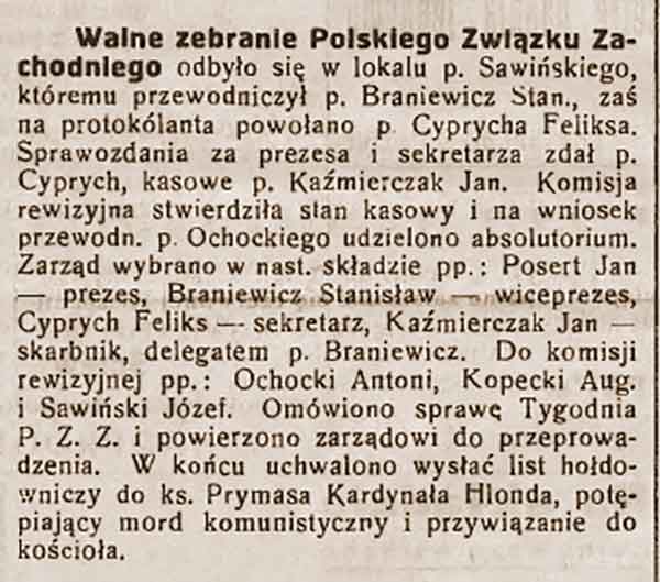 Antoni Ochocki - Głos Krajny nr 23 z 1938 r.