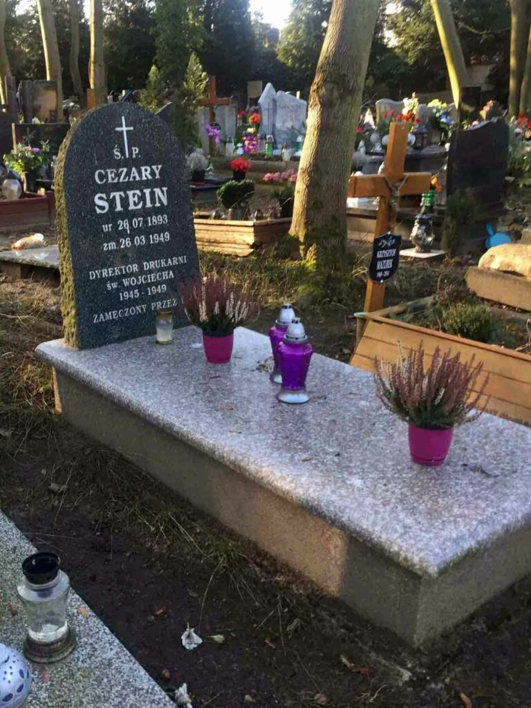 Cezary Stein - cmentarz na Jeżycach przy ul. Nowina w Poznaniu