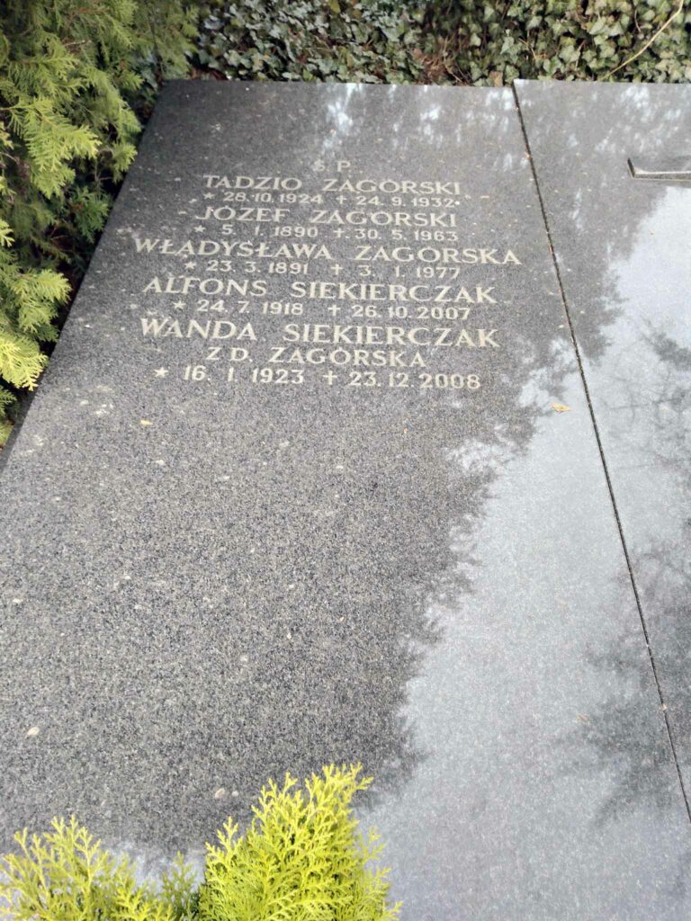 Józef Zagórski - cmentarz junikowski w Poznaniu (zdjęcie udostępnił Rafał Ratajczak)