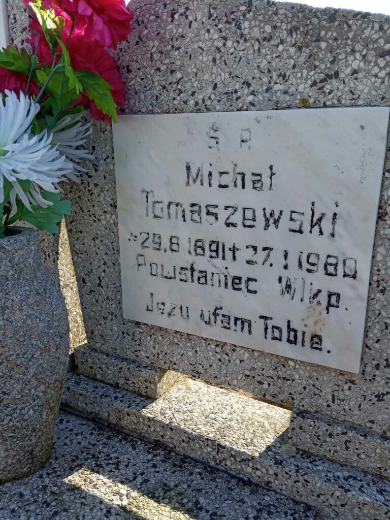 Michał Tomaszewski - cmentarz parafialny w Czerniejewie (zdjęcie udostępnił Remigiusz Maćkowiak)