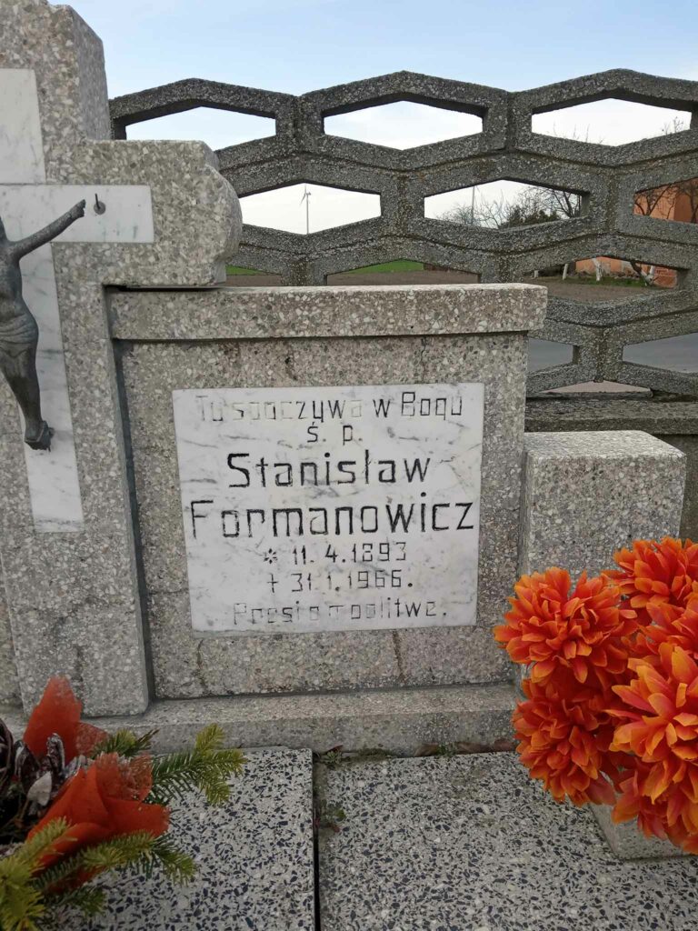 Stanisław Formanowicz - cmentarz parafialny w Kołaczkowie (zdjęcie udostępnił Remigiusz Maćkowiak)