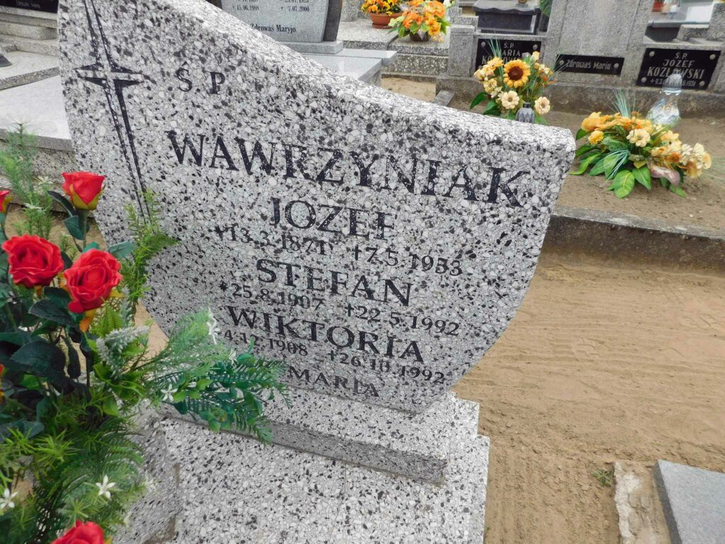 Józef Wawrzyniak - cmentarz parafialny w Orzechowie (zdjęcie udostępnił Remigiusz Maćkowiak)