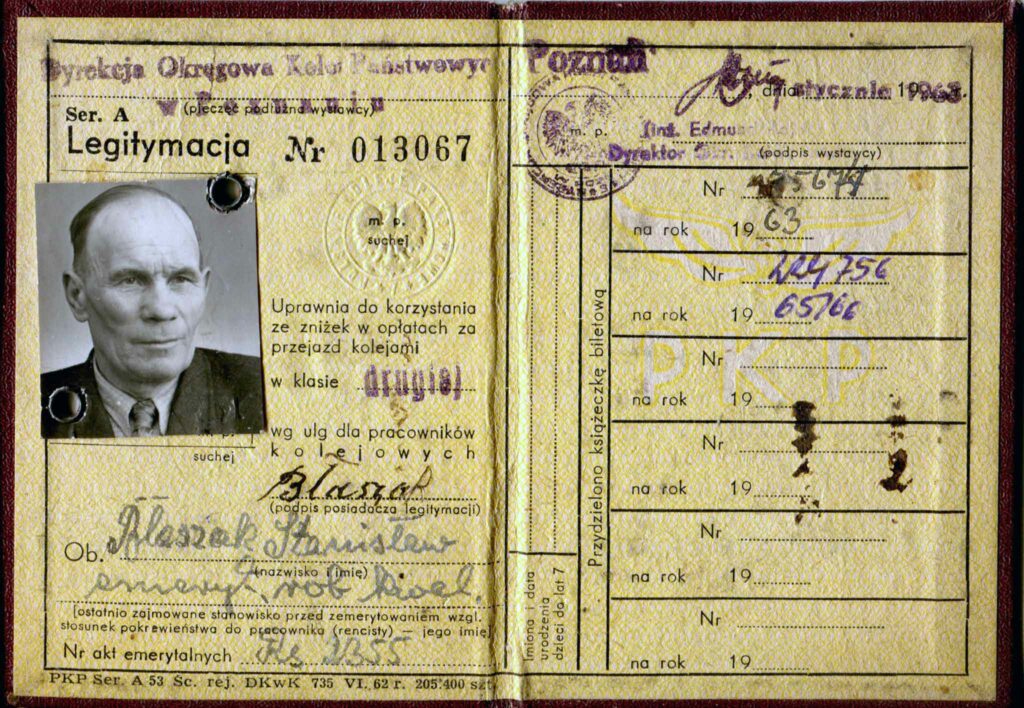 Stanisław Błaszak (dokument udostępnił Remigiusz Maćkowiak)