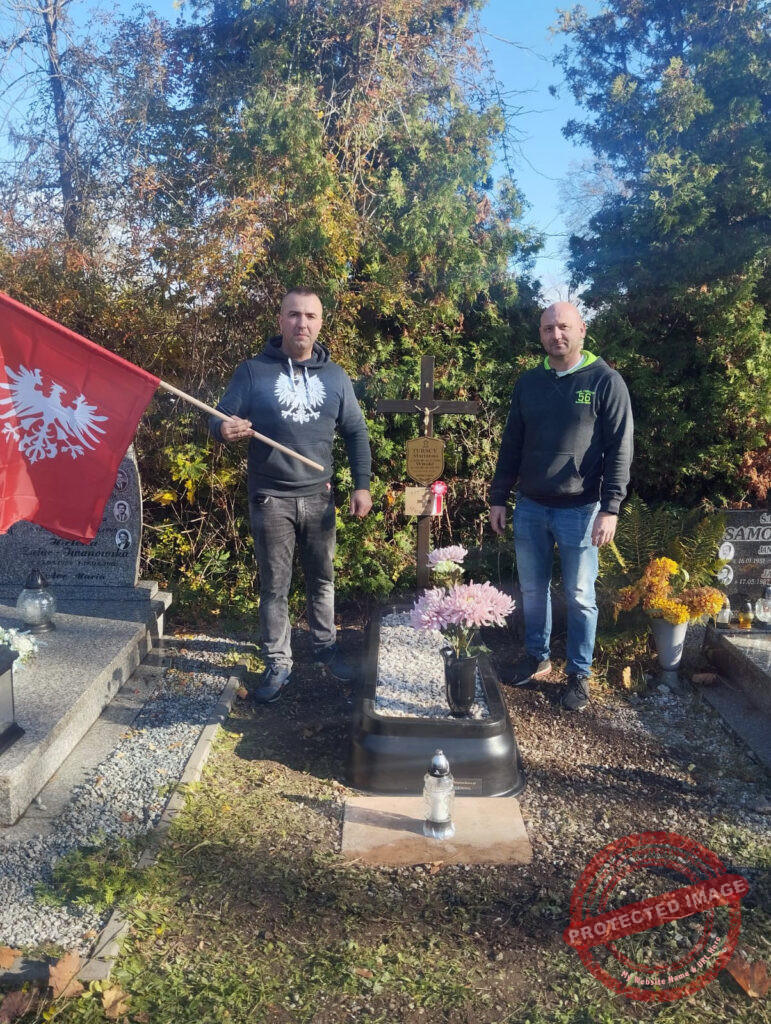 Witold Turski - cmentarz komunalny w Legnicy - grób odnowiony przez wolontariusza Piotra ze Stowarzyszenia Odra-Niemen