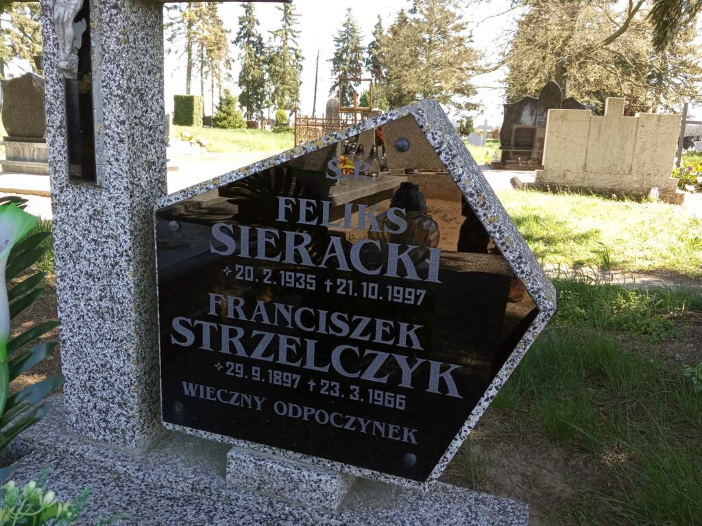 Franciszek Strzelczyk - cmentarz parafialny w Sokolnikach (zdjęcie udostępnił Remigiusz Maćkowiak)