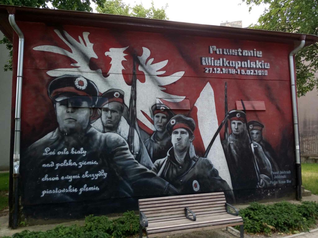 Mural w Gnieźnie na skrzyżowaniu ulicy Wrzesińskiej i Witkowskiej