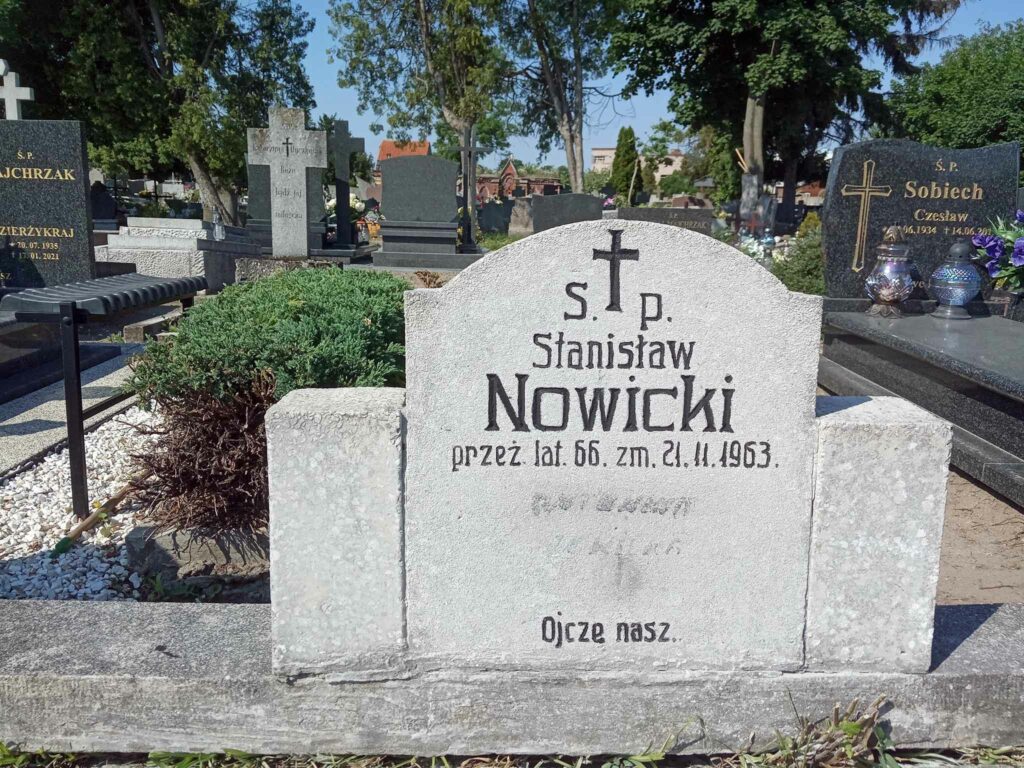 Stanisław Nowicki - cmentarz parafialny we Wrześni (zdjęcie udostępnił Remigiusz Maćkowiak)