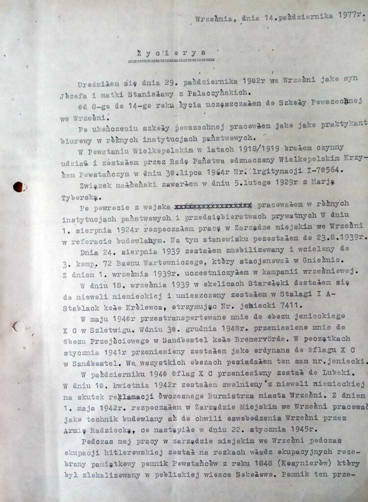 Alfons Janicki - (dokument udostępnił Remigiusz Maćkowiak)