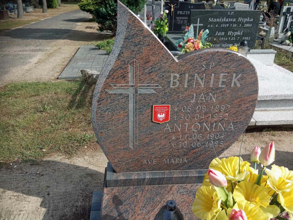 Jan Biniek - cmentarz komunalny we Wrześni (zdjęcie udostępnił Remigiusz Maćkowiak)