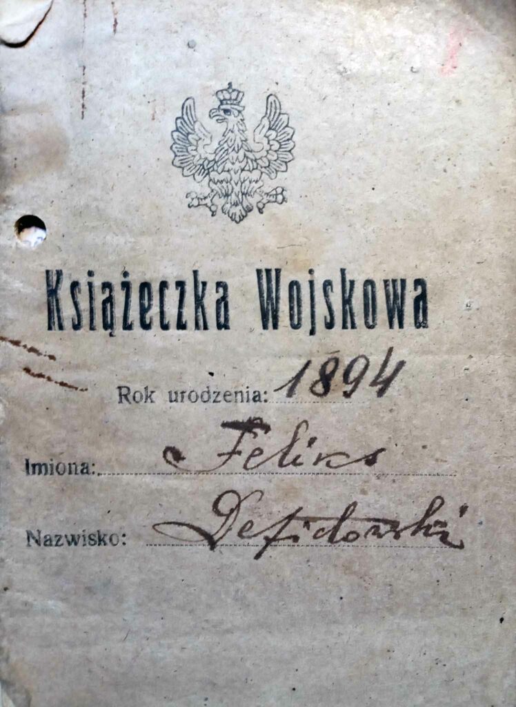 Feliks Defitowski  - książeczka wojskowa (dokument udostępnił Remigiusz Maćkowiak)