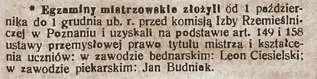 Leon Ciesielski - Orędownik Wrzesiński nr 5 z 14.01.1937 roku