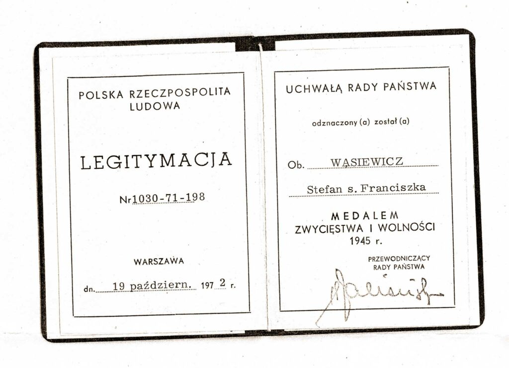 Stefan Wąsiewicz (dokument udostępniła Małgorzata Müller)