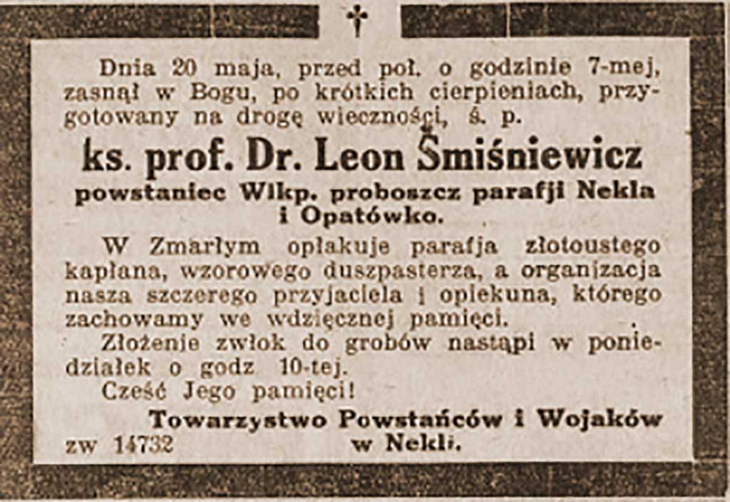 Leon Śmiśniewicz - nekrolog