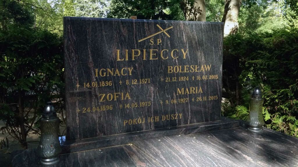 Ignacy Lipiecki - cmentarz Centralny w Szczecinie (zdjęcie udostępnił Remigiusz Maćkowiak)