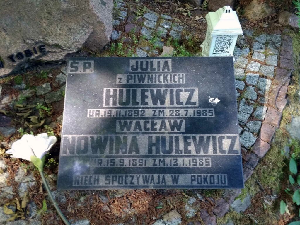 Wacław Hulewicz - cmentarz Centralny w Szczecinie (zdjęcie udostępnił Remigiusz Maćkowiak)