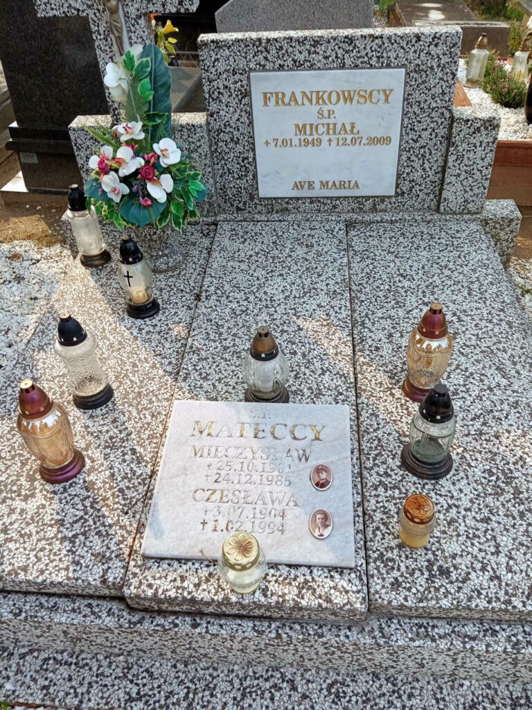 Mieczysław Matecki - cmentarz św. Krzyża w Gnieźnie (zdjęcie udostępnił Remigiusz Maćkowiak)