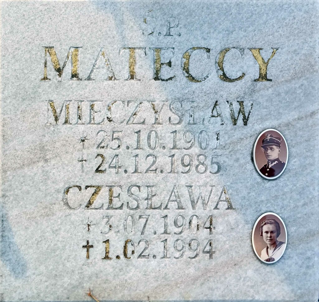 Mieczysław Matecki - cmentarz św. Krzyża w Gnieźnie (zdjęcie udostępnił Remigiusz Maćkowiak)