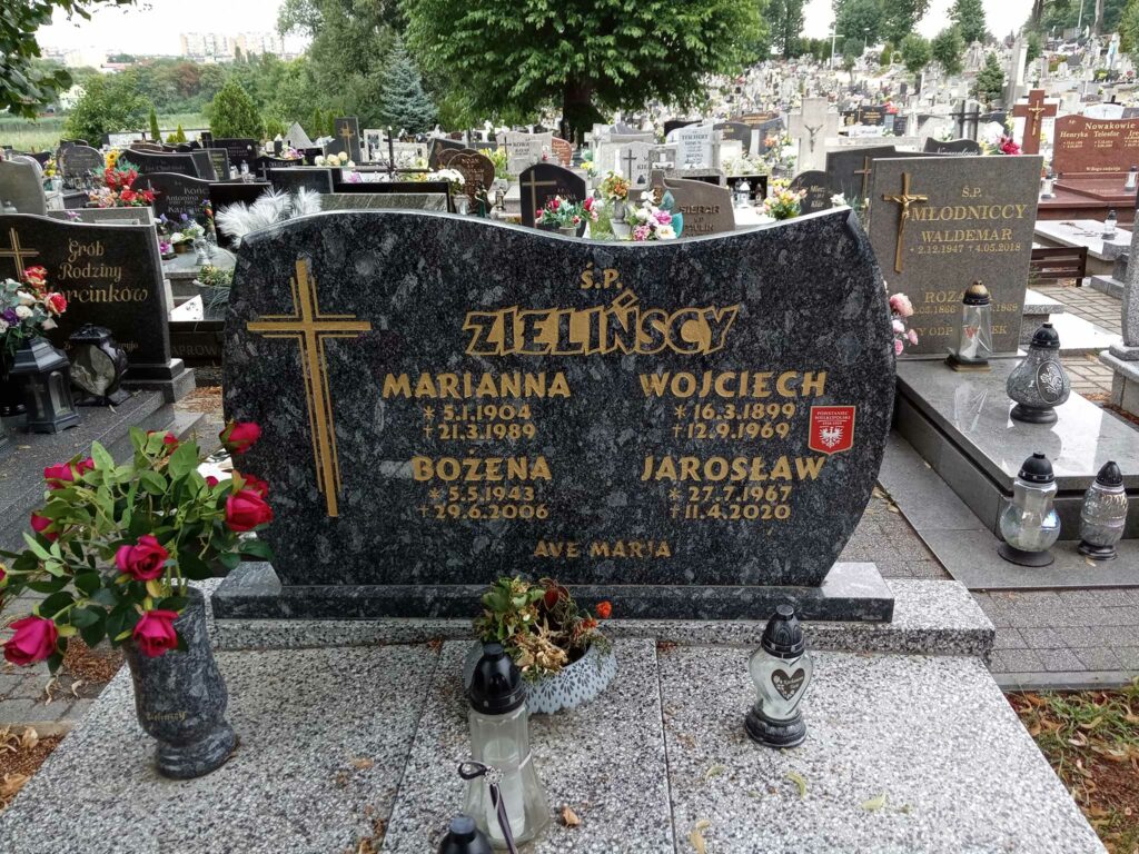 Wojciech Zieliński -  cmentarz św. Krzyża w Gnieźnie (zdjęcie udostępnił Remigiusz Maćkowiak)