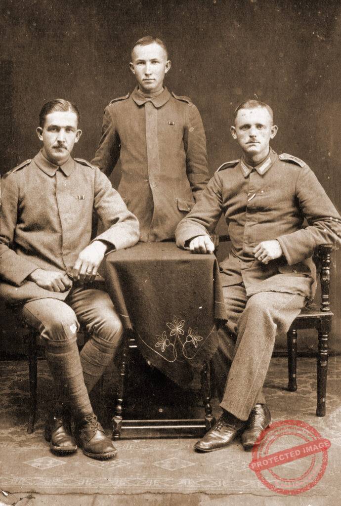 Od lewej: Stefan Koska, Franciszek Koska, Sylwester Misiak - zdjęcie udostępniła Danuta Chrzanowska