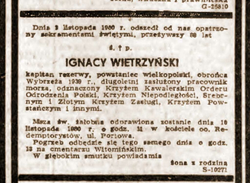 Ignacy Wietrzyński - Dziennik Bałtycki 245/1980