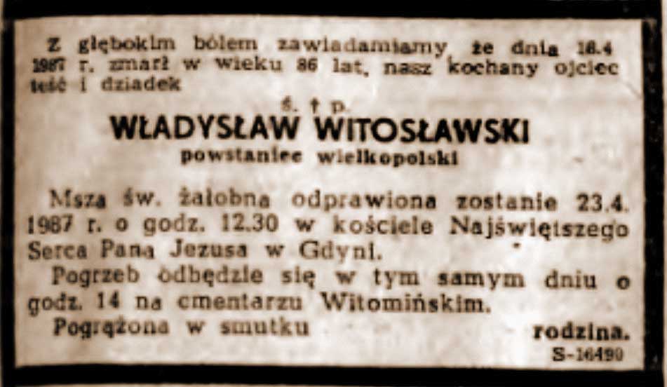 Władysław Witosławski - Dziennik Bałtycki 93/1987