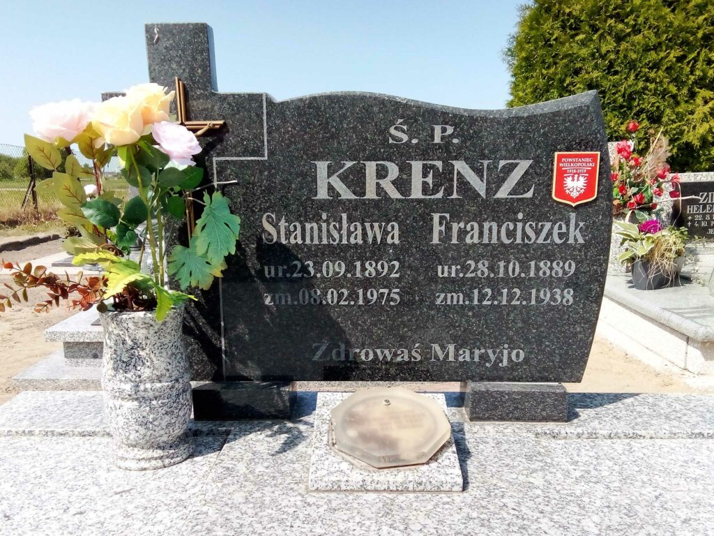 Franciszek Krenz - cmentarz parafialny w Marzeninie (zdjęcie udostępnił Remigiusz Maćkowiak)