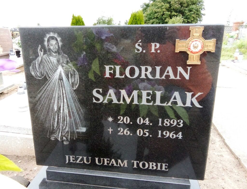 Florian Samelak - cmentarz parafialny w Targowej Górce (zdjęcie udostępnił Remigiusz Maćkowiak)