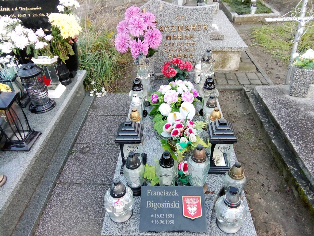 Franciszek Bigosiński - cmentarz parafialny we Wrześni (zdjęcie udostępnił Remigiusz Maćkowiak)