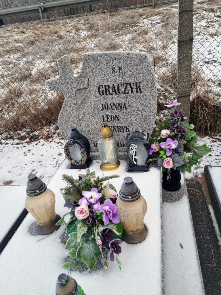 Leon Graczyk - cmentarz parafialny w Nekli (zdjęcie udostępnił wnuk Ryszard Bianek)