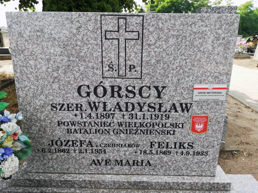 Władysław Górski - cmentarz w Mielżynie (zdjęcie udostępnił Jarosław Dominik Górski)
