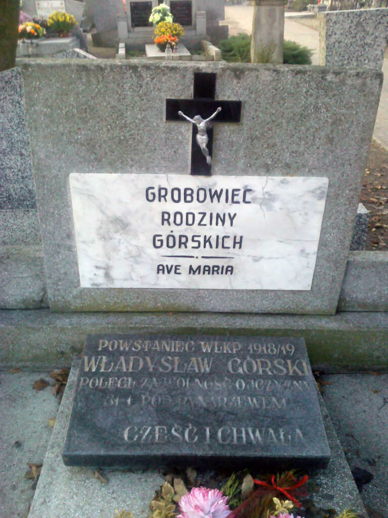 Władysław Górski - cmentarz w Mielżynie - nieistniejący nagrobek (zdjęcie udostępnił Jarosław Dominik Górski)